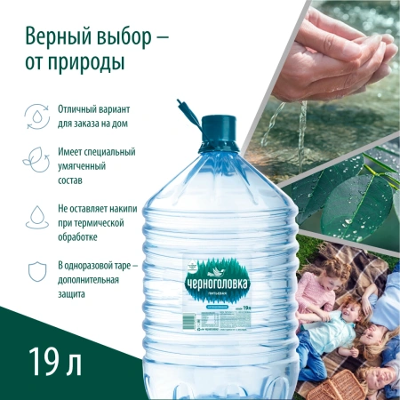 Черноголовка вода 19 литров без залога